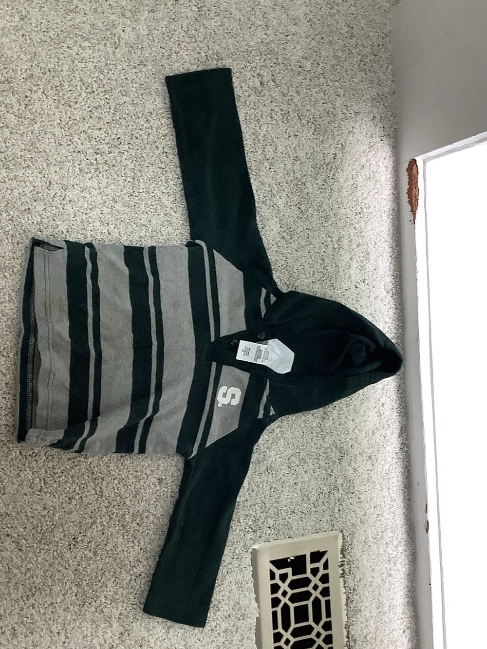 MSU long sleeve T with hood/2T
